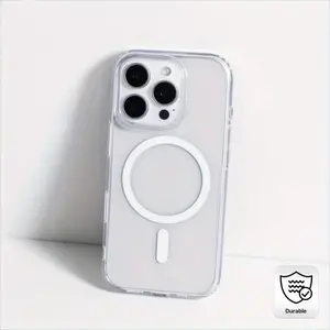 Phone Case - Iphone 11 12 13 14 15 16 17Transparent Magnetic Phone Case Drop Resistant Yellowing Resistant Durable