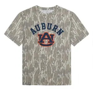 Collegiate Bottomland Camo Shirt, Outdoor Hunting 3D Graphic Tee, Tailgate Lifestyle