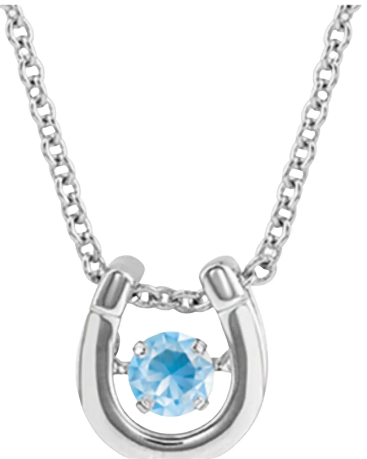 Montana Silversmiths Women's Women'S Dancing Birthstone Horseshoe Necklace - Nc4742-Mar