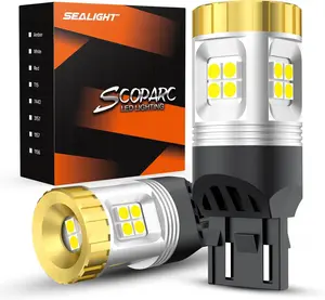 SEALIGHT 7443 LED Bulb for Reverse Backup Light, 1200% Super Bright 7440 7441 7444 T20 W21W LED Light Bulb White for Tail Blinker Bulb Replacement (2PCS)