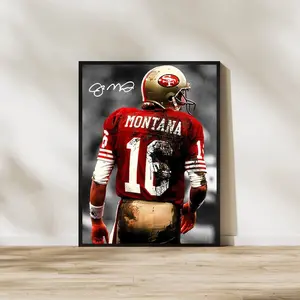 Joe Montana Art Print Poster, San Francisco 49ers Football Decor . NO FRAMED