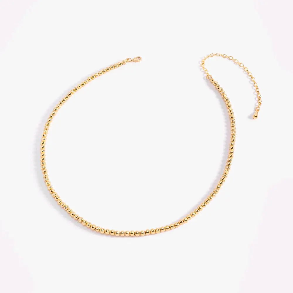 4 layers 18K Gold Plated Sphere Chain.