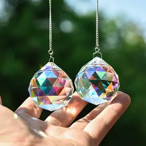 1pc 2Pcs 3PCS 1.57in Rainbow Sun Catcher / Feng Shui Crystal Glass Ball Prism Pendant for Windows Decor/ 40mm Hanging Style Decorations
