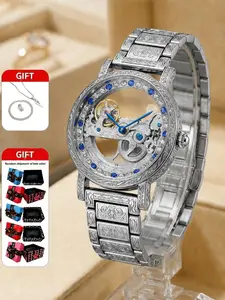 4-piece Business Enamel Craft Mechanical Watch Festival Gift Box Christmas Gift Full Automatic Mechanical Watch