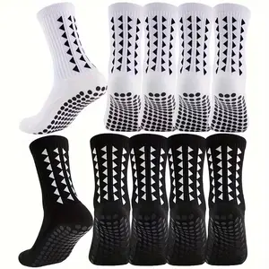 AMLANG Men's Non Slip Grip Socks Anti Slip Grippers for Soccer Sports Elderly Hospital Yoga Pilates