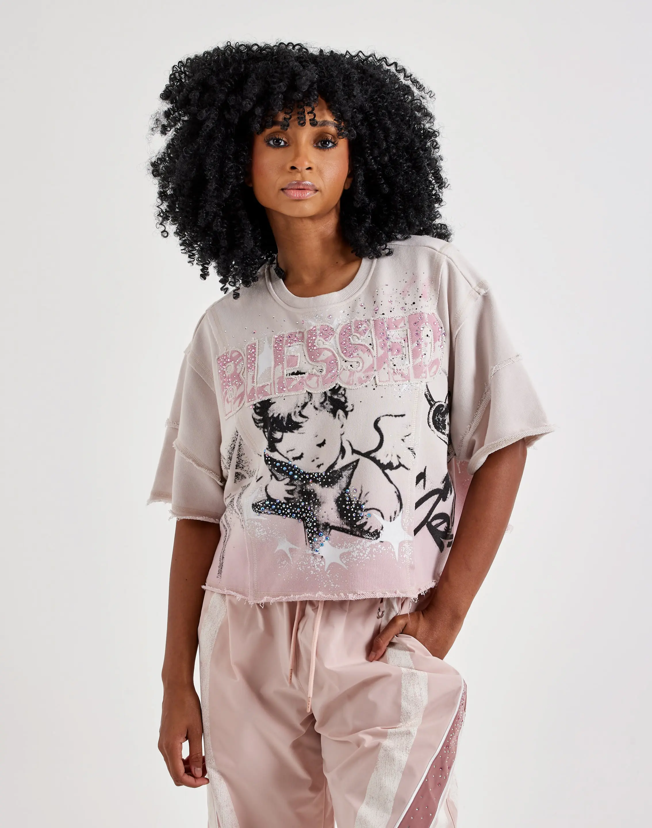 Womens Smoke Rise Dip-Dyed Cutline Tee
