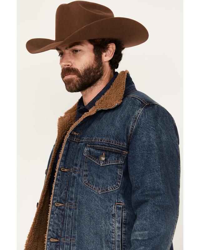 Blue Ranchwear Men's Clay Sherpa Lined Denim Jacket - Brfa24o11-Ind