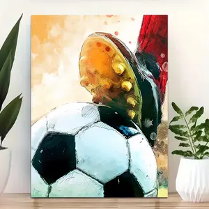 2D high-definition canvas wall art, soccer match poster, wall decor poster, sports-themed canvas artwork—perfect for living rooms and bedrooms; an excellent wall art gift suitable for any occasion; sports tribute poster, print gift