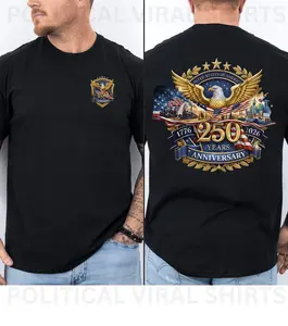 United States 250th Year Anniversary,Conserv front and back graphic Gildan unisex t-shirt,Repub shirts
