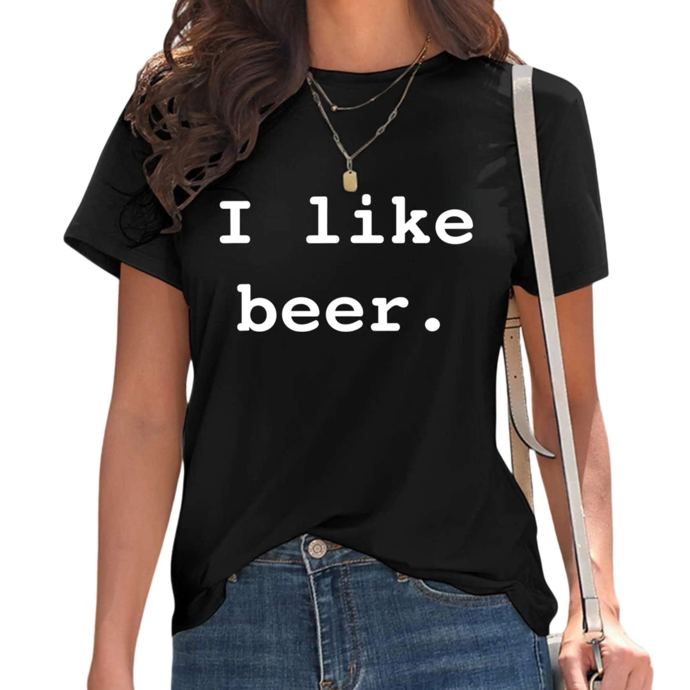 I Like Beer Funny Minimalist Beer Enthusiast Saying T-Shirt