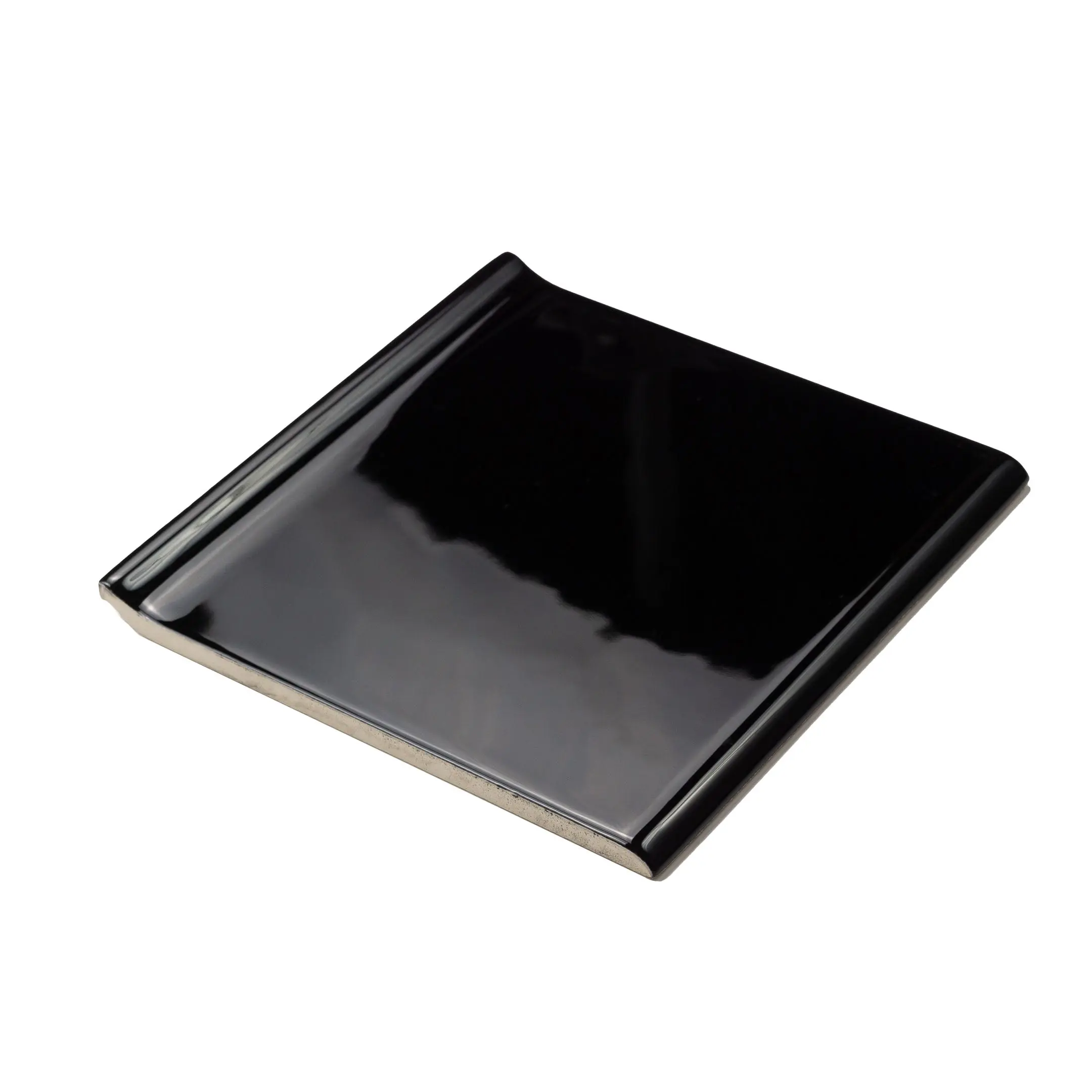 Shades 6" x 6" Black Cove Base Subway Tile Trim