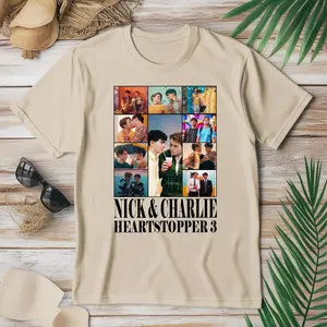 Nick & Charlie shirt, Heartstopper season 3 shirt, Movie 2024 T-shirt/ Sweatshirt/ Hoodie