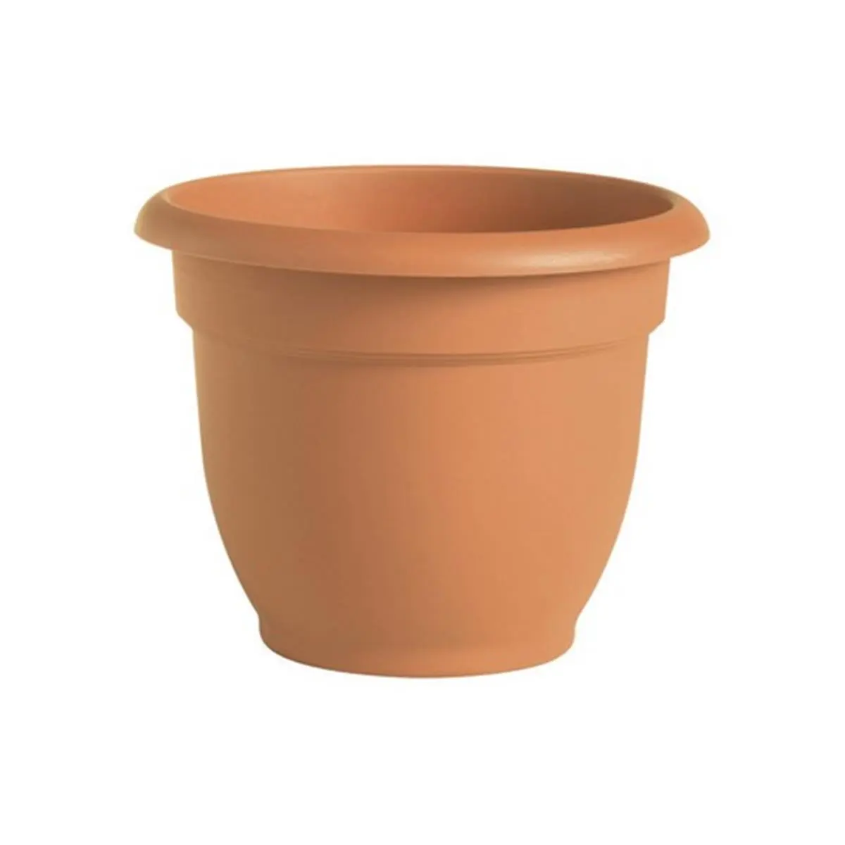 Fiskars Ariana Bell 10 in. Resin Terracotta Clay Flower Pot & Planter - No Saucer, Both Indoor/Outdoor Home Improvement Garden Supply