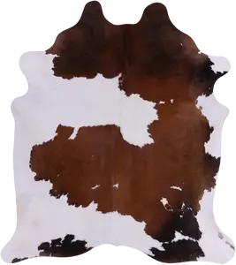 SUPER SALE Brown & White Natural Cowhide Rug - X-Large 7' 3"H x 6' 3"W