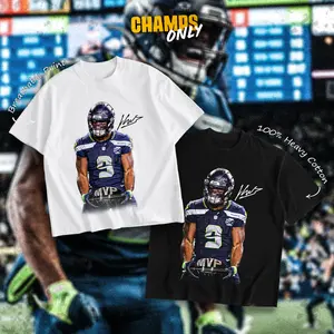 CHAMPS ONLY KENNETH WALKER III MVP 2026 Cotton for Cowboys Game Day Fits Cotton T-Shirt Hoodie Hoodie Zip, Signature Heavy Cotton For Football Fans, Menswear Outfit, DTG Breathable Print
