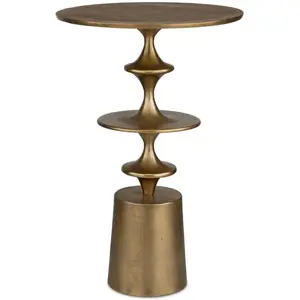 Uttermost 24412 Flight Curved Panoramic End Accent Table - 23.5 in Tall, 16 in Wide, Curved Panoramic End Tables