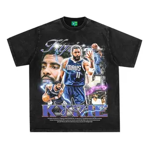 Kyrie Irving Dallas Casual Graphic Print Short Sleeve Crew Neck T-Shirt Menswear Streetwear Vintage Retro Tee tshirt tok white soulja boy outfit 67 christian clothing gorlock destroyer blue silverfish clothes