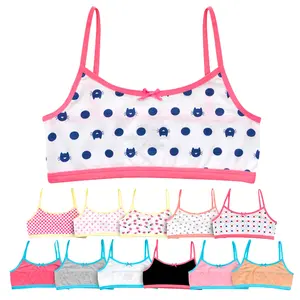 Alyce Intimates Cotton Cropped Training Bra- Pack of 10 Cami Bras for Teen