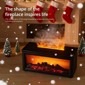 3-in-1 Flame Aroma Humidifier: Ultrasonic Diffuser with 7-Color Mood Light, Super Quiet for Master Bedroom, Office & Meditation Colorful LED