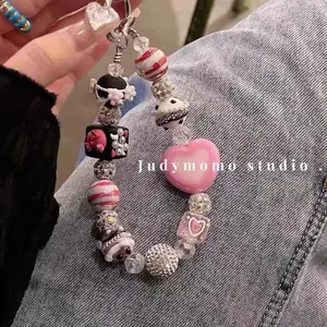 Cute beaded bracelet accessories, phone chain, anti-lost phone case beaded pendant, in-stock hot-selling bracelet and bag pendant