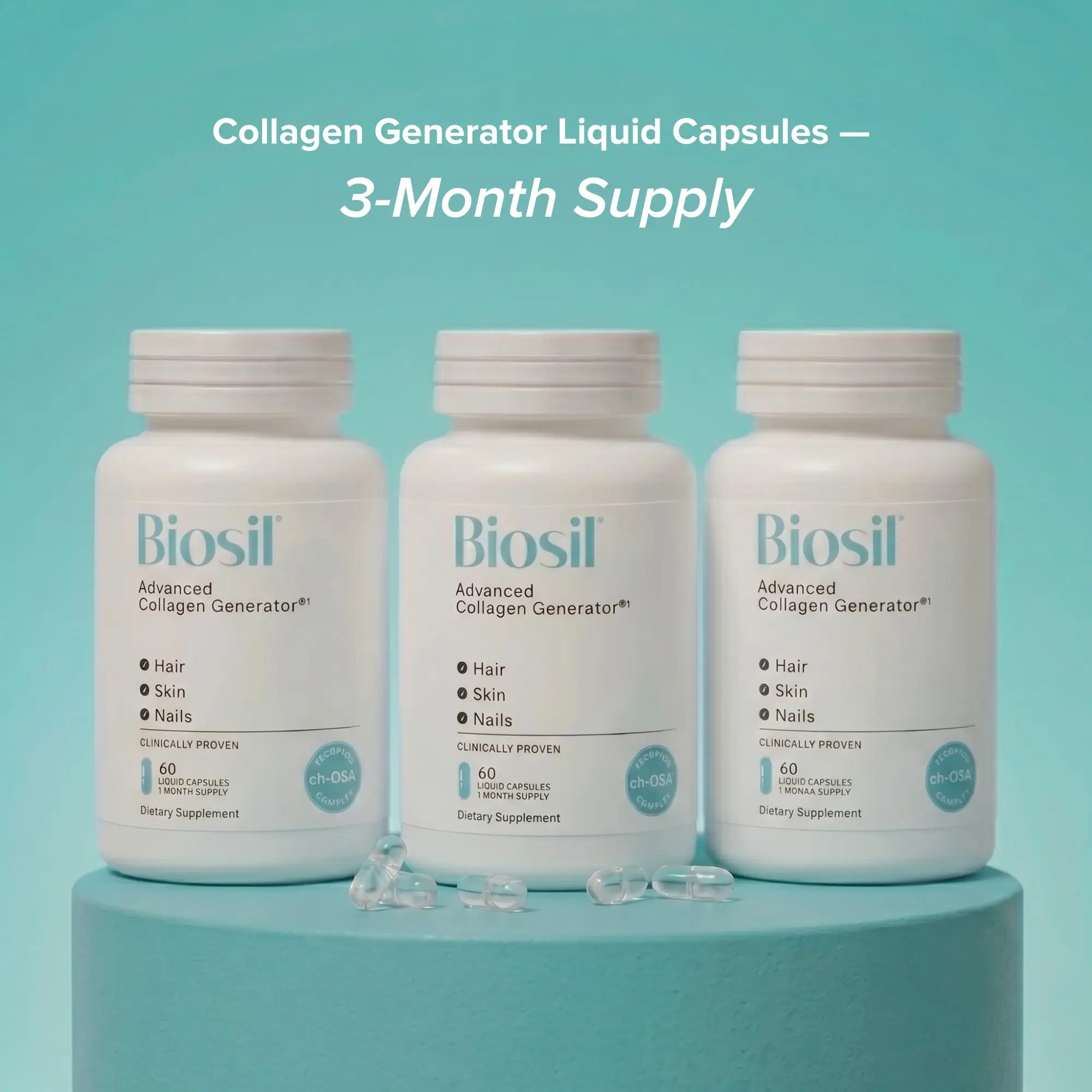 Biosil Advanced Collagen Generator Liquid Capsules – 3-Month Supply