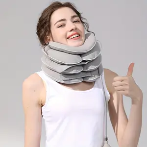 Adjustable Inflatable Neck Tensioner with Traction Pillow Neck Pillow for Neck Decompression