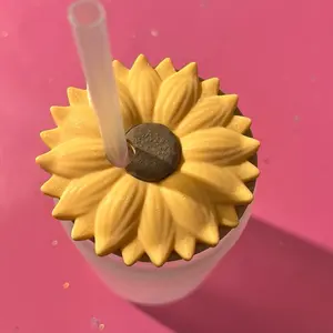 3D Printed 16oz Lid Topperwith Straw Hole