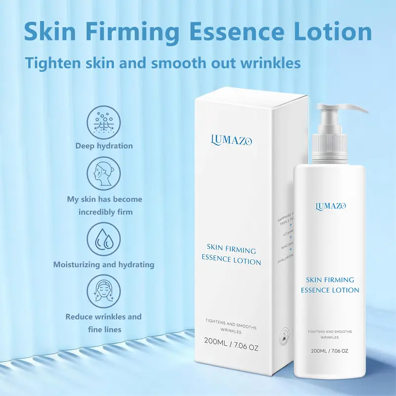 LUMAZO - Body Essence Lotion, moisturizing and hydrating, suitable for both men and women, non-irritating to the skin, skin care, firming and hydrating.
