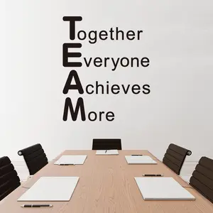 Inspirational Quotes Wall Stickers for Classroom: Office Motivational Positive Vinyl Art Wall Decals for School - Team 20" X 24"