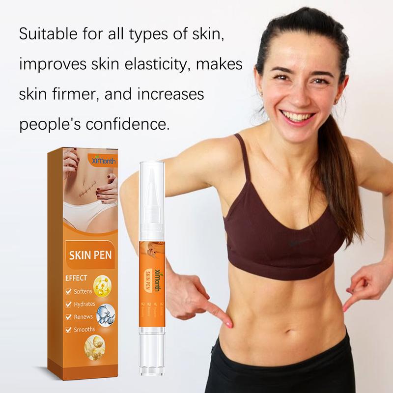 Ximonth Skin Repair Pen with Aloe Vera Extract & Elastic Peptide for Fade Pregnancy Scars Burns Smooth Skin Scar Treatment Youth Enhancer