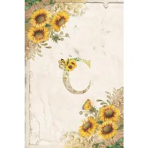 USED-Vintage Sunflower Notebook: Sunflower Journal, Monogram Letter C Blank Lined and Dot Grid Paper with Interior Pages Decorated With More Sunflowers by Love Press, Flower (Paperback)