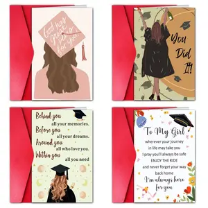 Graduation Greeting Card, Graduation Cards, Congratulations & Pride Message, Perfect for Friends Teachers Classmates, Encouragement Well Done Card