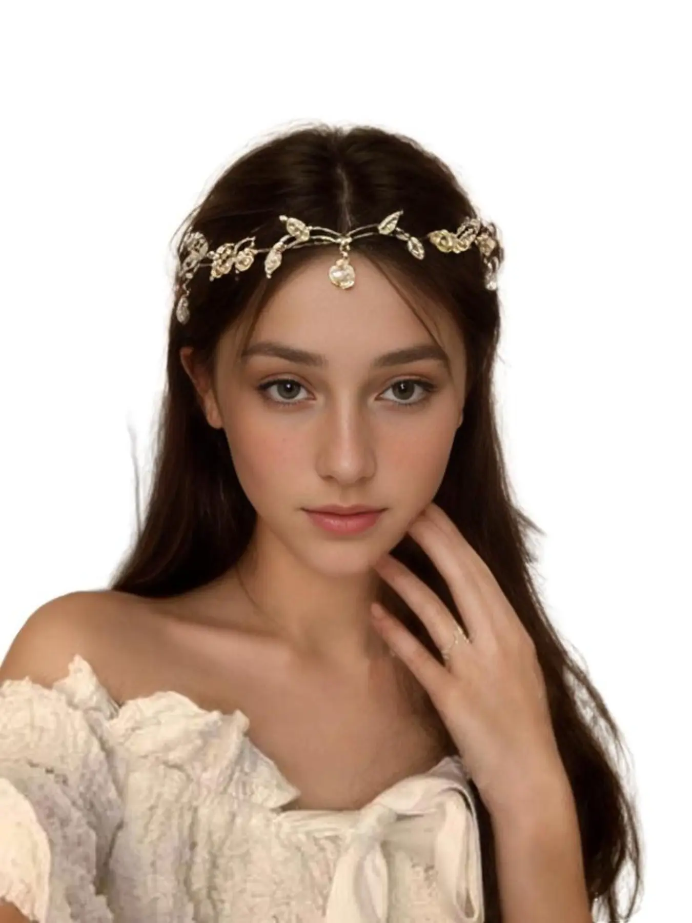Luxurious Leaf Water Drop Rhinestone Bridal Crown Tiara, Vintage Design Hairband, Perfect for Weddings, Proms, Formal Occasions, Gift for Friends and Family, Elegant Crown Design, Headband, Bridal Accessory, Wedding Hair Accessories