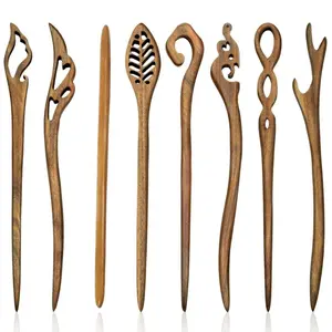 8-piece Set of Wooden Hair Sticks, Women's Chinese Hairpins, Perfect for Birthday Gifts, Wedding Anniversaries, New Year Gifts, Valentine's Day Gifts