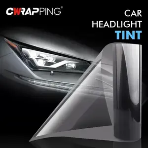 40*200cm Car Light Film Car Matte Black Tint Headlight Taillight Fog Light Vinyl Film Rear Lamp Tinting Film Exterior Accessory
