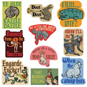 Medieval Sticker Extra Large Stickers for Adults Funny Adhesives with Memes Funny Stickers with Colorful Graphic Decals Funny Vintage  Multi