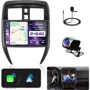 RIMOODY Car Radio for Nissan Versa Sedan 2015-2019, 10.1in 2G+64G Car Audio with Wireless CarPlay, Android Auto, DSP, Backup Camera, CarPlay Touchscreen Upgrade, Father's Day Gift