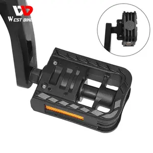 WEST BIKING Foldable Bicycle Pedals Nylon MTB Cycling Bike Folding Pedals 9/16in