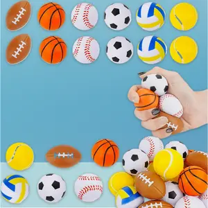 24 PCS Stress Balls, Mini Sports Foam Fidget Toys for Stress Anxiety Relief, Party Favors Goodie Bag Stuffers Office Classroom Prizes