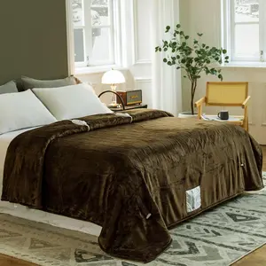 Heated Blanket  84"x90" - ETL&FCC Certified Flannel Electric Blanket Machine Washable Heating Blanket with 4 Heating Levels 10 Hours Auto-Off Overheating Protection (Pinecone)