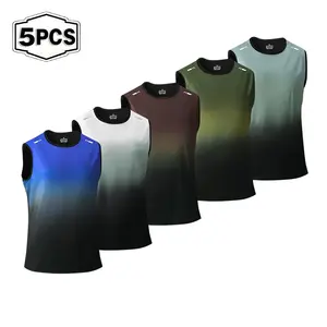 2026 new fitness quick-drying mesh outdoor new short sleeve short T shirt sports running fitness quick-drying vest men's style in summer