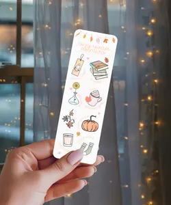 Cozy Reader Essentials Dual-Sided Matte Cardstock Bookmark Art Stickers