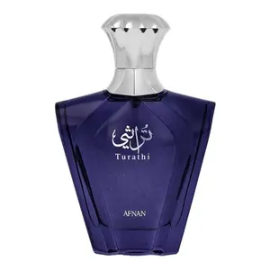 AFNAN PERFUMES TURATHI BLUE 3.0 FL.OZ Scent Bergamot Aroma Fragrance Cosmetic Cologne Pack Scented