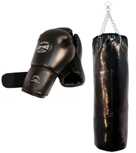 Heavy Duty Pro Boxing Gloves & Pro Huge Punching Bag with Chains