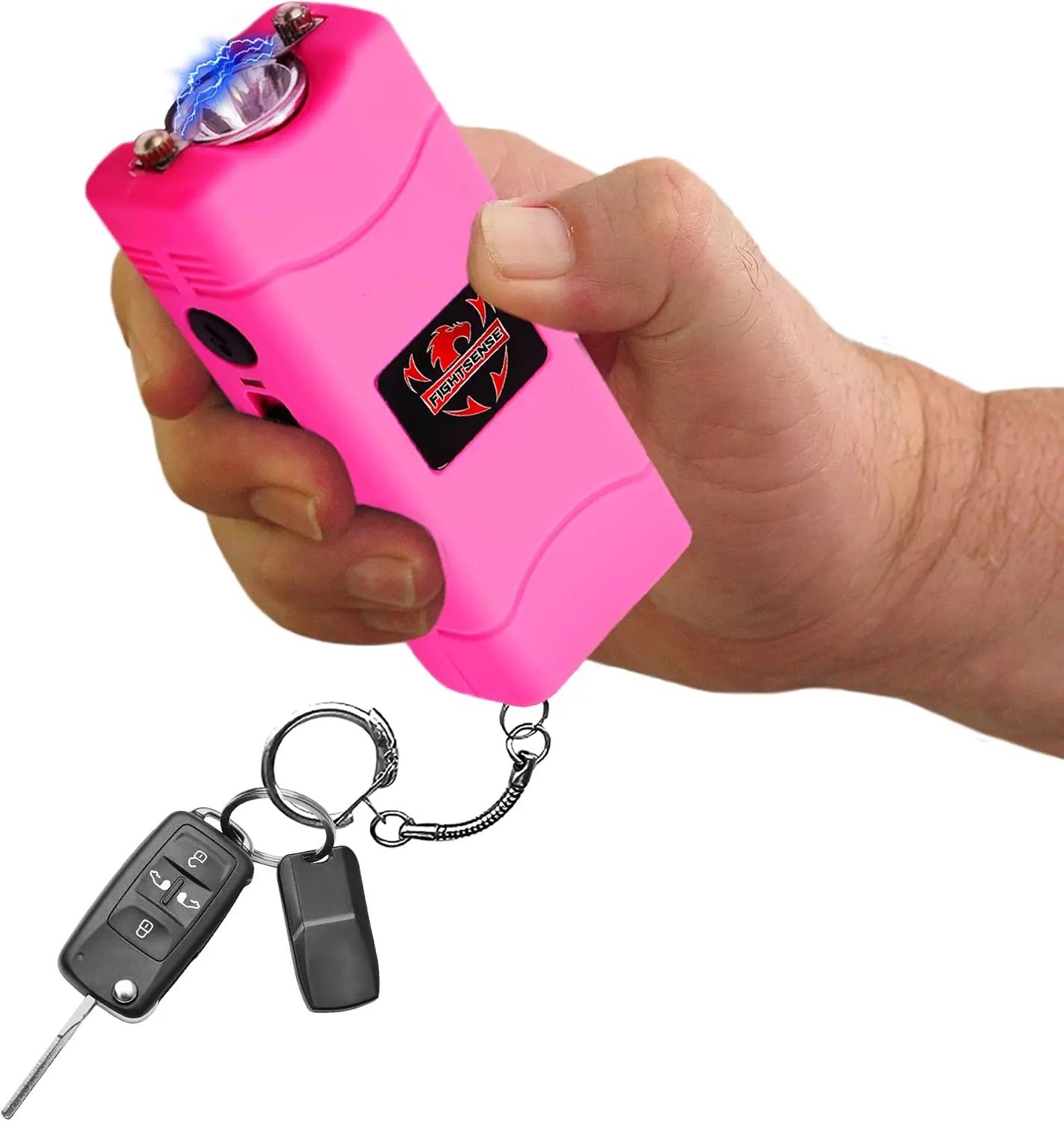 FIGHTSENSE Super Heavy Duty Compact Rechargeable Standard Torch - Pink Portable Lighting Device for Home Improvement