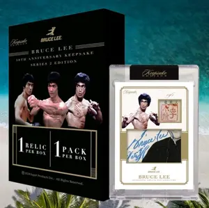 Super Products Bruce Lee Trading Cards 50th Anniversary Keepsake Series 2 Edition 1 Relic Per Box 1 Pack Per Box