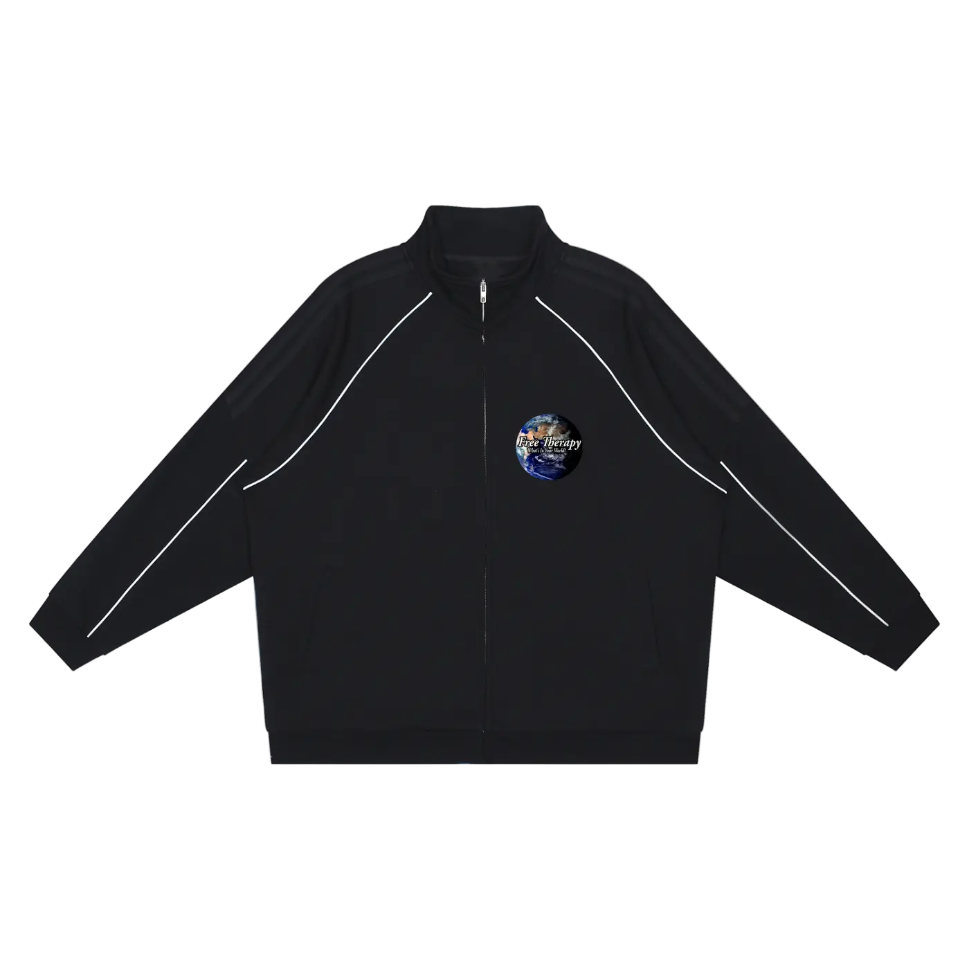 Smile It's Free Therapy"  Reflective Track Jacket