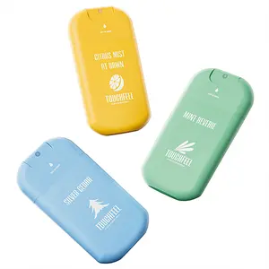 TOUCHFEEL Spray Hand Sanitizer Travel Size Scented 3-Pack - Refillable Hydrating Hand Sanitizers Portable Design Travel Essentials (Mint Reverie, Silver Cedar, Citrus mist at dawn) 0.93Fl Oz Each