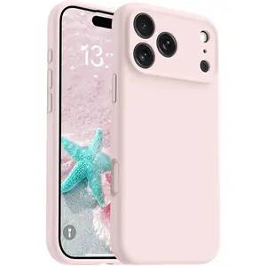 for iPhone 17 16 15 14 Plus 13 Pro Case, Classic Liquid Silicone Mobile Phone Case, Military Grade Drop Protection Shockproof Protective Cover Anti-fingerprint Anti-stain Soft Touch Case Pastel Color Dreamy Look Phone Cases, for iPhone 17 Pro Max