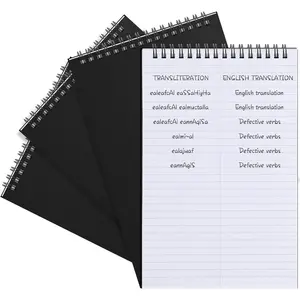 4 Pack Spiral Steno Pads 6 x 9 Inch Gregg Rule 100 Sheets Top Spiral Steno Notebook Writing Steno Books for Office College Home (Black)